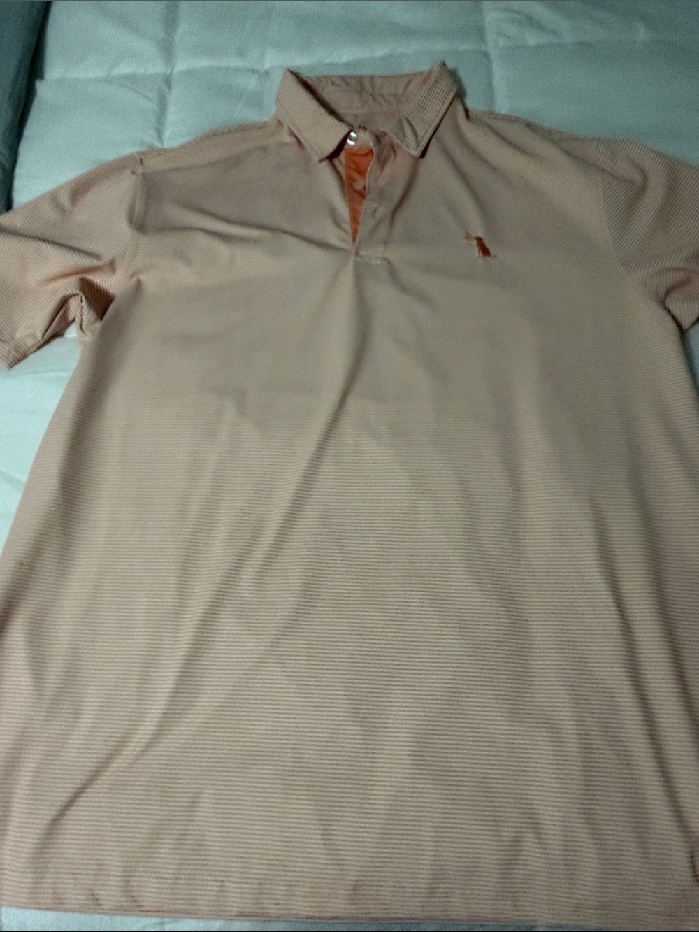 Local Boy Men's Polo Shirt in Peach with Embroidered Logo